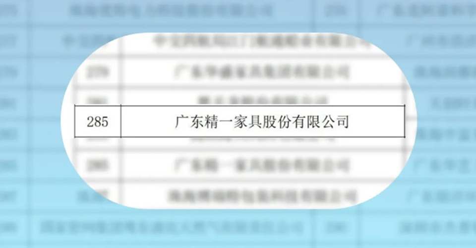 Listed on the List of "Top 500 Manufacturing Enterprises in Guangdong Province" for Three Consecutive Years