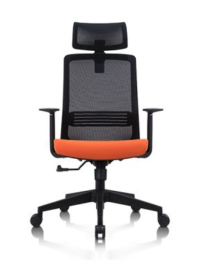 High Back Mesh Chair with Fixed Armrests