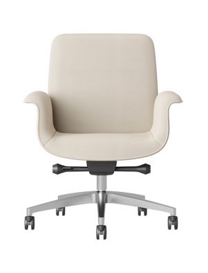 Swan-like Leather Chair, Elegant & Functional