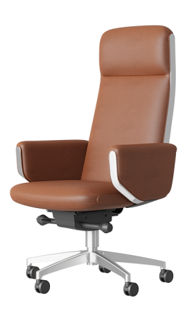 Energize Your Workspace with Almond-inspired Leather Chair